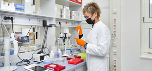 Im Labor wird DNA von Patientinnen und Patienten mit einer akuten myeloischen Leukämie für die Analyse aufbereitet. © Uniklinikum Dresden/Thomas Albrecht